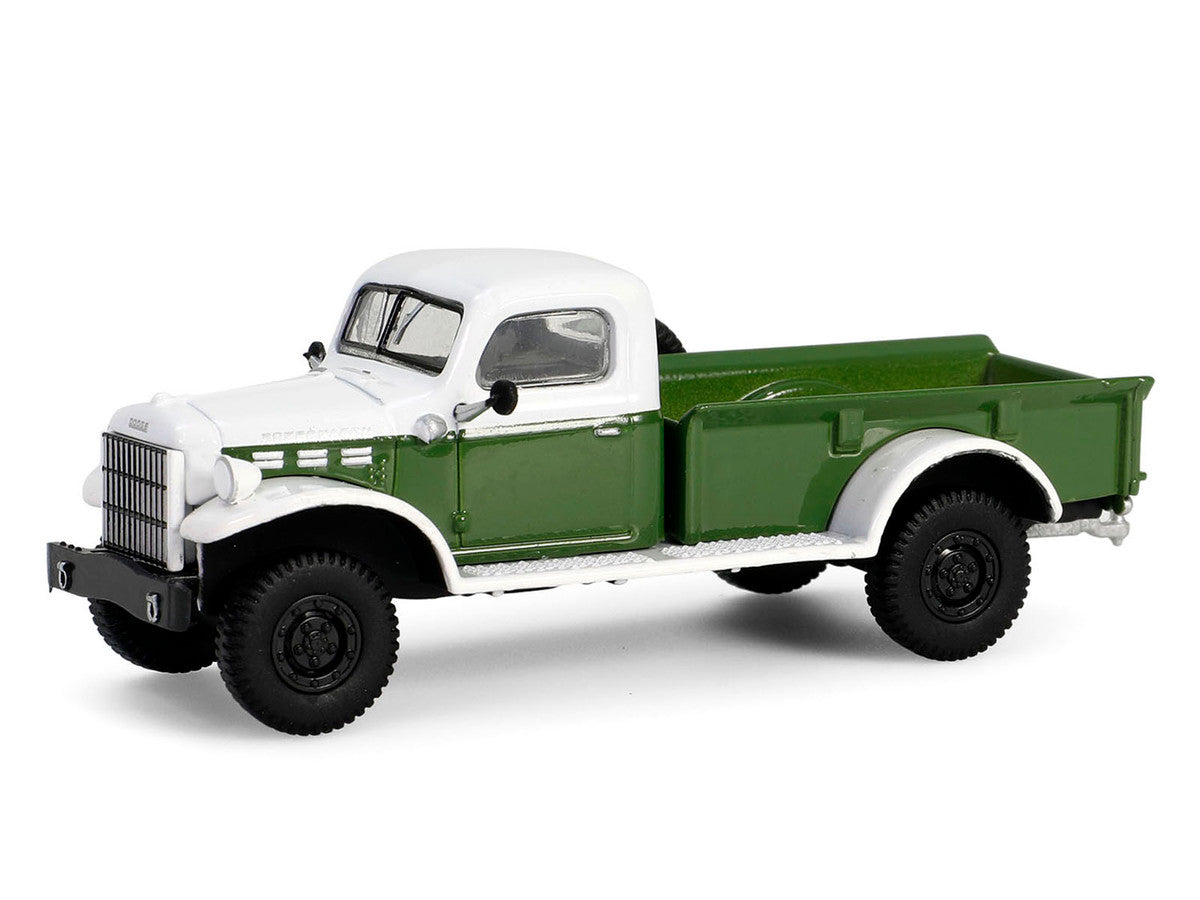1950 Dodge Power Wagon Pickup Truck Green and White with 1/4 Ton Cargo Trailer Green "Hitch & Tow" Series 32 1/64 Diecast Model Cars by Greenlight-4