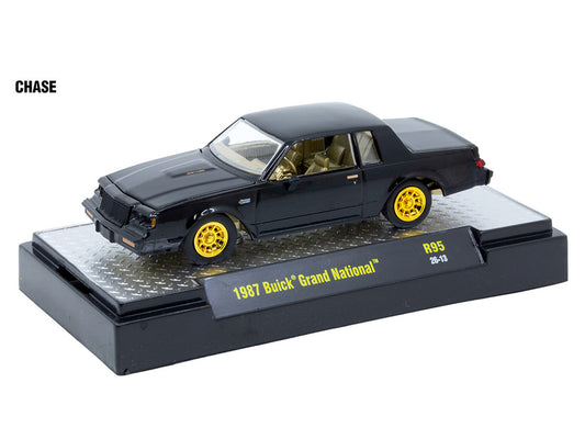 "Auto Meets" Set of 6 Cars IN DISPLAY CASES Release 95 Limited Edition 1/64 Diecast Model Cars by M2 Machines-1