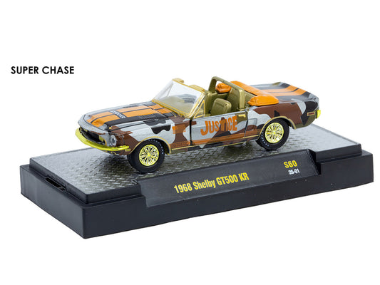 "Auto Meets" Set of 6 Cars IN DISPLAY CASES Release S60 Limited Edition 1/64 Diecast Model Cars by M2 Machines-1