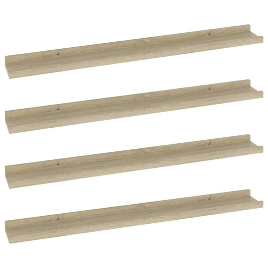 Wall Shelves 4 pcs Sonoma Oak 31.5"x3.5"x1.2 W2B