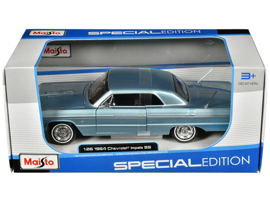 1964 Chevrolet Impala SS Blue Metallic "Special Edition" Series 1/26 Diecast Model Car by Maisto-1