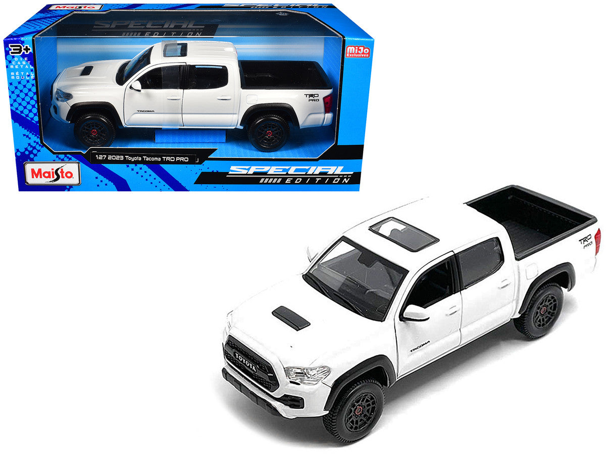 2023 Toyota Tacoma TRD PRO Pickup Truck White with Sunroof "Special Edition" Series 1/27 Diecast Model Car by Maisto Maisto