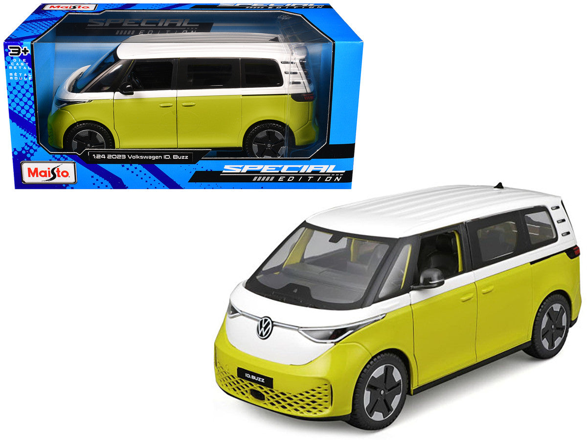 2023 Volkswagen ID. Buzz Van Yellow and White "Special Edition" Series 1/24 Diecast Model Car by Maisto Maisto