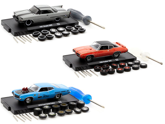 "Auto Wheels" 3 piece Car Set Release 13 Limited Edition to 5000 pieces Worldwide 1/64 Diecast Model Cars by M2 Machines-1