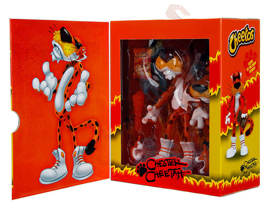 Chester Cheetah 5.5" Glow-in-the-Dark Figure with Accessories and Alternate Head and Hands "Flamin' Hot Cheetos Crunchy" Model by Jada Jada