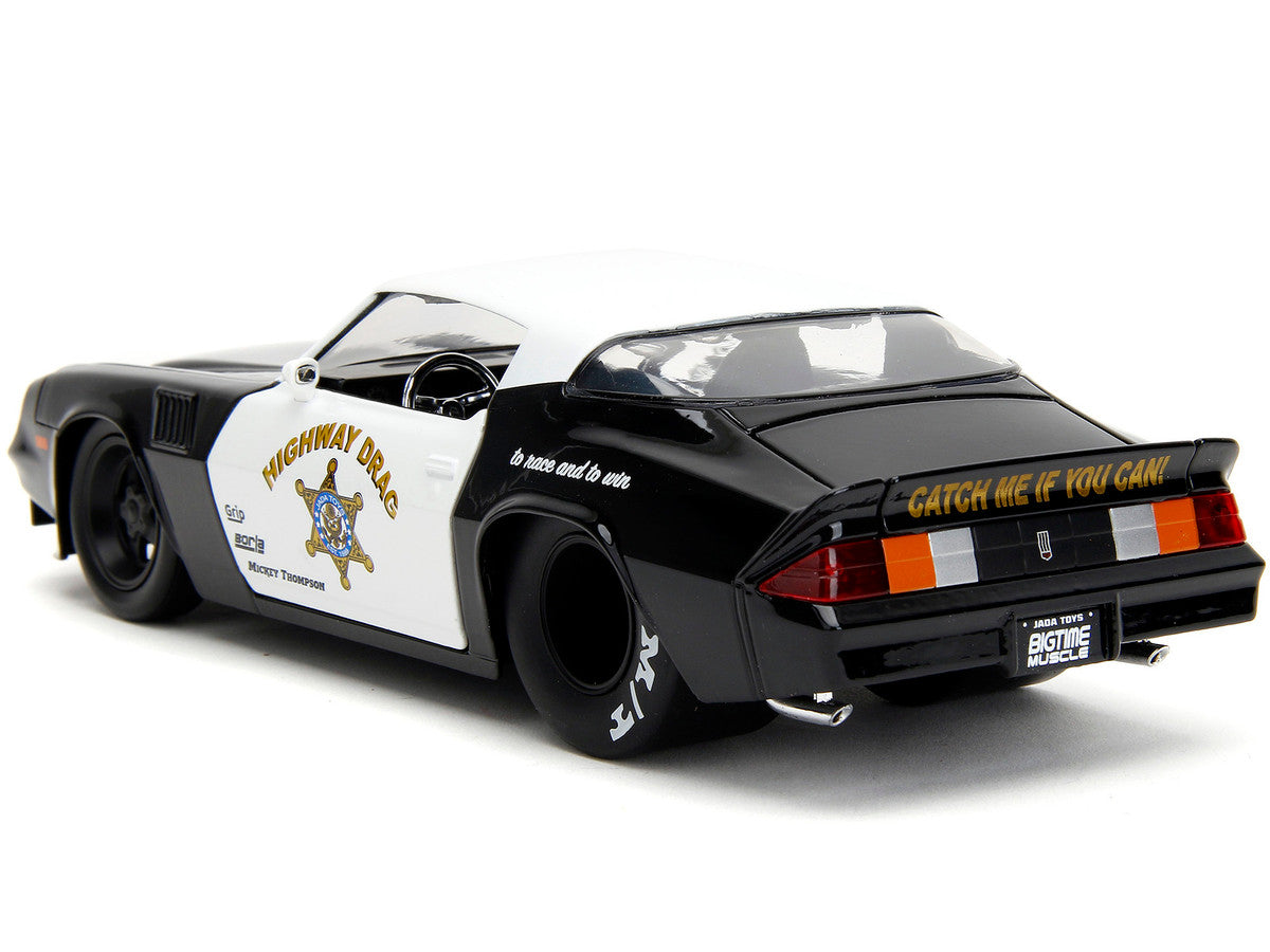 1979 Chevrolet Camaro Z28 Police Black and White "Highway Drag" "Bigtime Muscle" Series 1/24 Diecast Model Car by Jada Jada