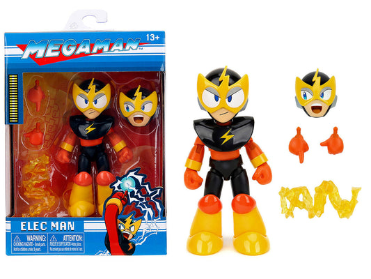 Elec Man 4.5" Moveable Figure with Accessories and Alternate Head and Hands "Mega Man" (1987) Video Game Model by Jada Jada
