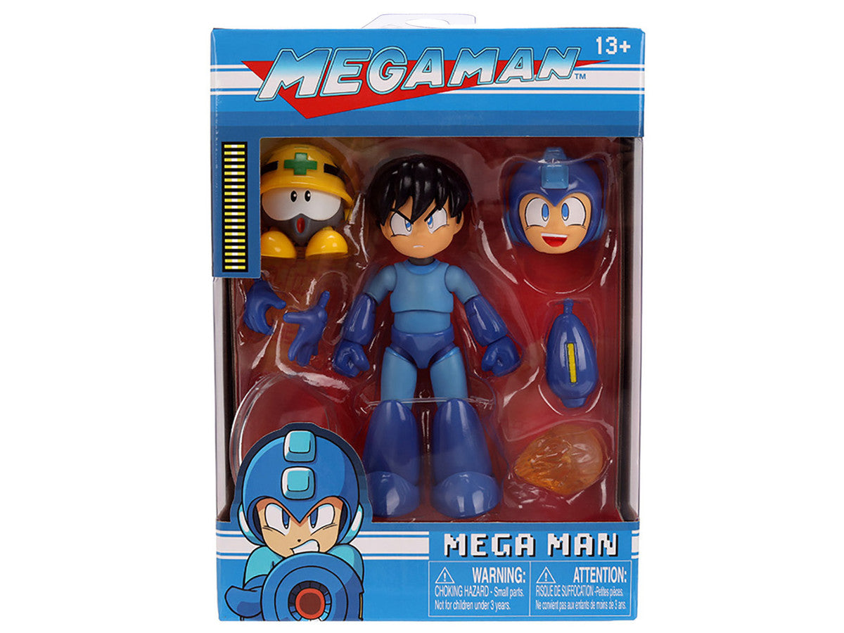 Mega Man 4.5" Moveable Figure (Deluxe Version) with Accessories and Alternate Head and Hands "Mega Man" (1987) Video Game Model by Jada-4