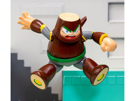 Wood Man 5" Moveable Figure (Deluxe Version) with Accessories and Alternate Head and Hands "Mega Man" (1987) Video Game Model by Jada Jada
