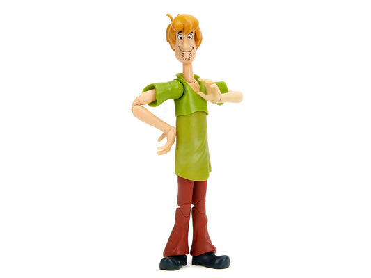 Shaggy Rogers 6.5" Moveable Figure with Accessories and Alternate Head and Hands "Scooby-Doo!" Franchise Model by Jada