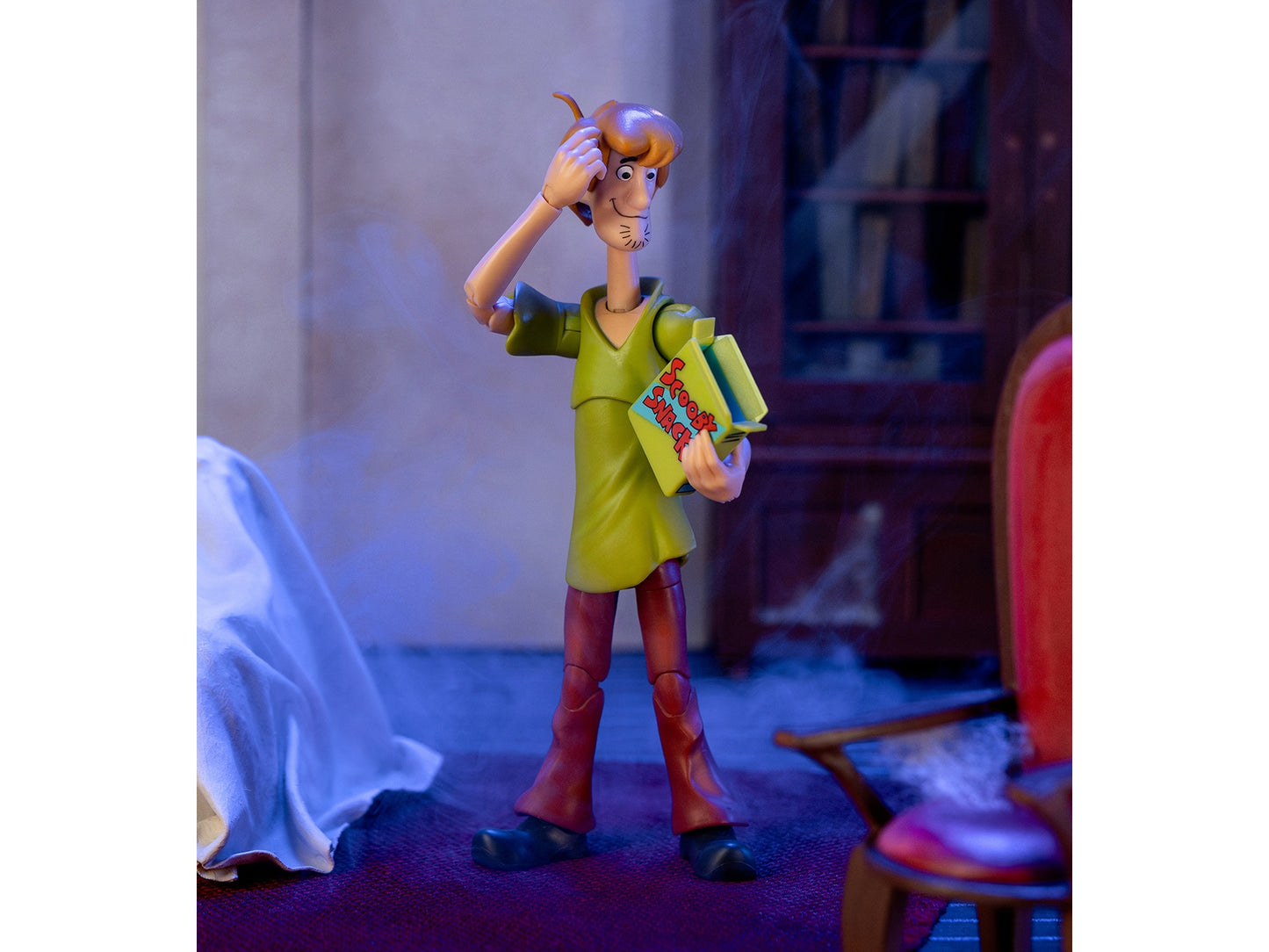 Shaggy Rogers 6.5" Moveable Figure with Accessories and Alternate Head and Hands "Scooby-Doo!" Franchise Model by Jada