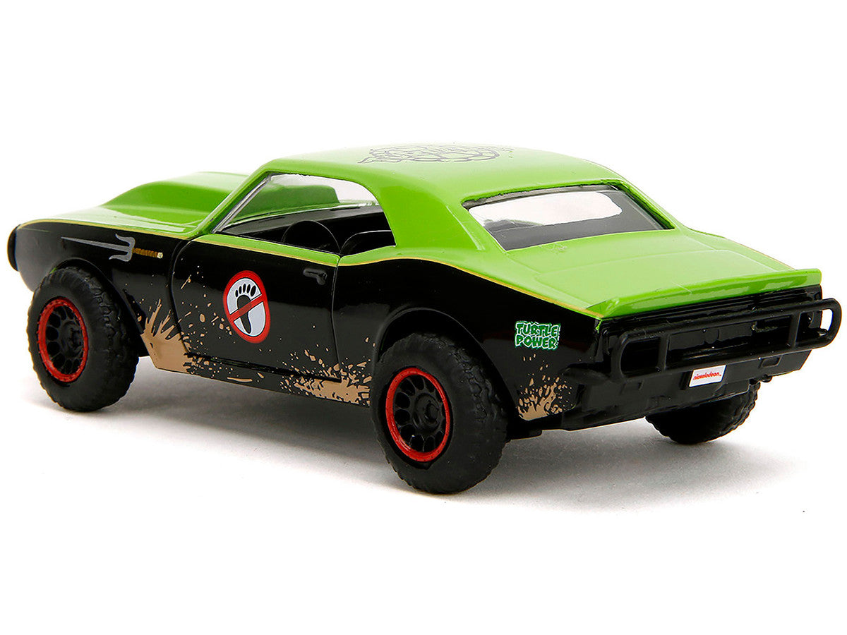 1967 Chevrolet Camaro "Teenage Mutant Ninja Turtles" Black and Green (Dirty) "Hollywood Rides" Series 1/32 Diecast Model Car by Jada Jada