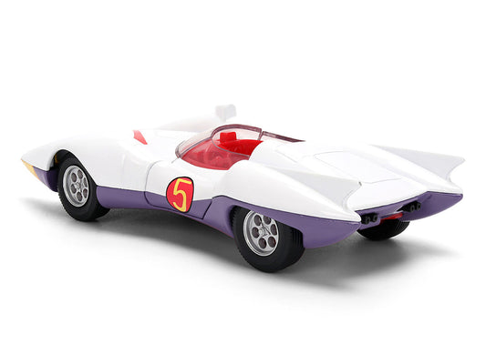 Mach 5 White with Red Stripes and Interior "Speed Racer" (1967) TV Series "Anime Hollywood Rides" Series 1/32 Diecast Model Car by Jada Jada