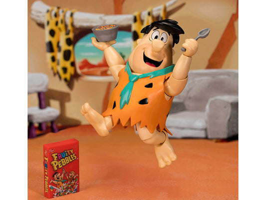 Fred Flintstone 6" Moveable Figure with Accessories and Alternate Head and Hands "The Flintstones - Post Fruity Pebbles" Model by Jada-1