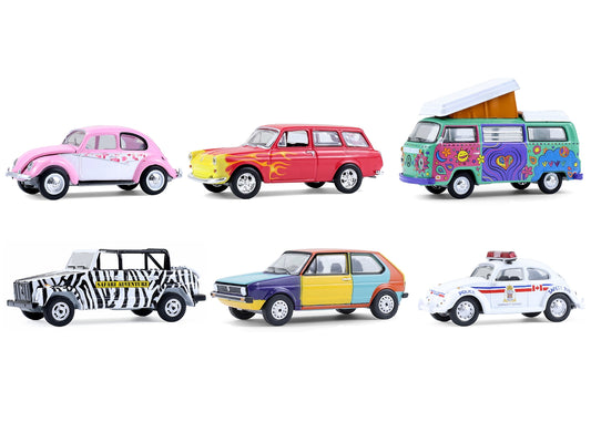 "Club Vee-Dub" Series 21 Set of 6 pieces 1/64 Diecast Model Cars by Greenlight