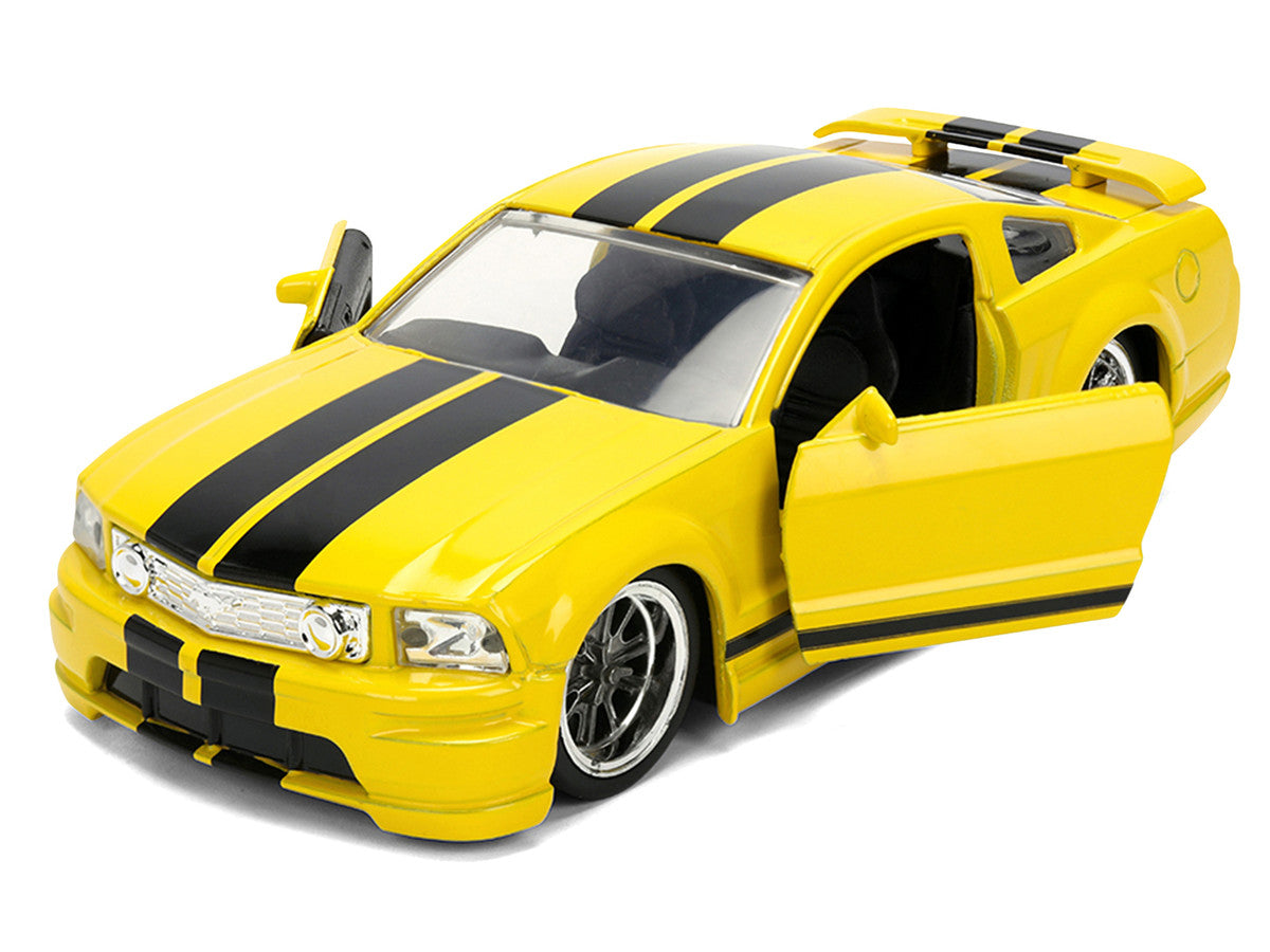 2006 Ford Mustang GT Yellow with Black Stripes "Fast & Furious 25 Years" Series 1/32 Diecast Model Car by Jada Jada