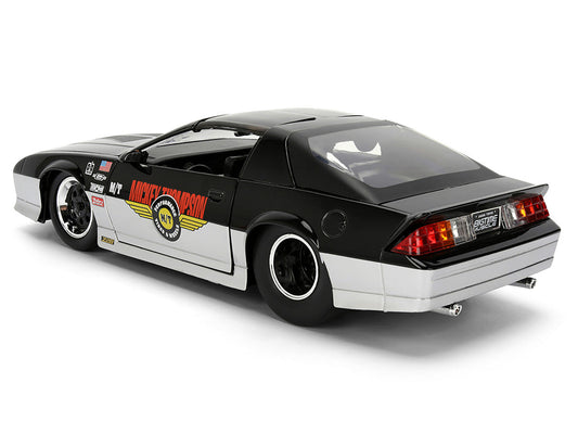 1985 Chevrolet Camaro Z28 "Mickey Thompson" Black and Silver Metallic "Bigtime Muscle" Series 1/24 Diecast Model Car by Jada Jada