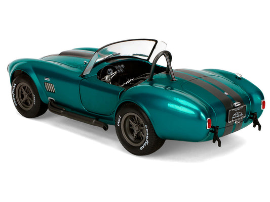 Shelby Cobra 427 MKII Teal Metallic with Gray Stripes "Pink Slips" Series 1/18 Diecast Model Car by Jada Jada