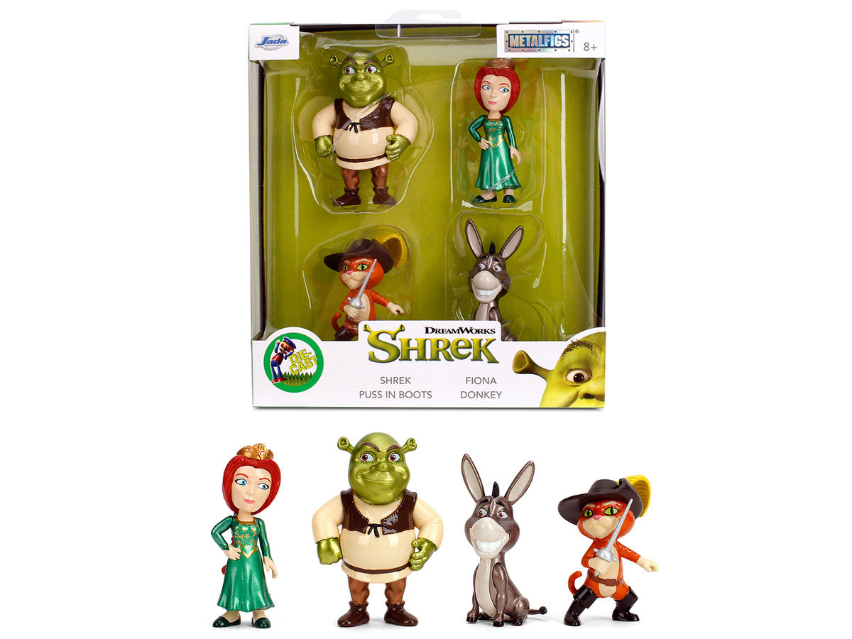 Set of 4 Diecast Figures "Shrek" (2001) Movie "Metalfigs" Series by Jada Jada