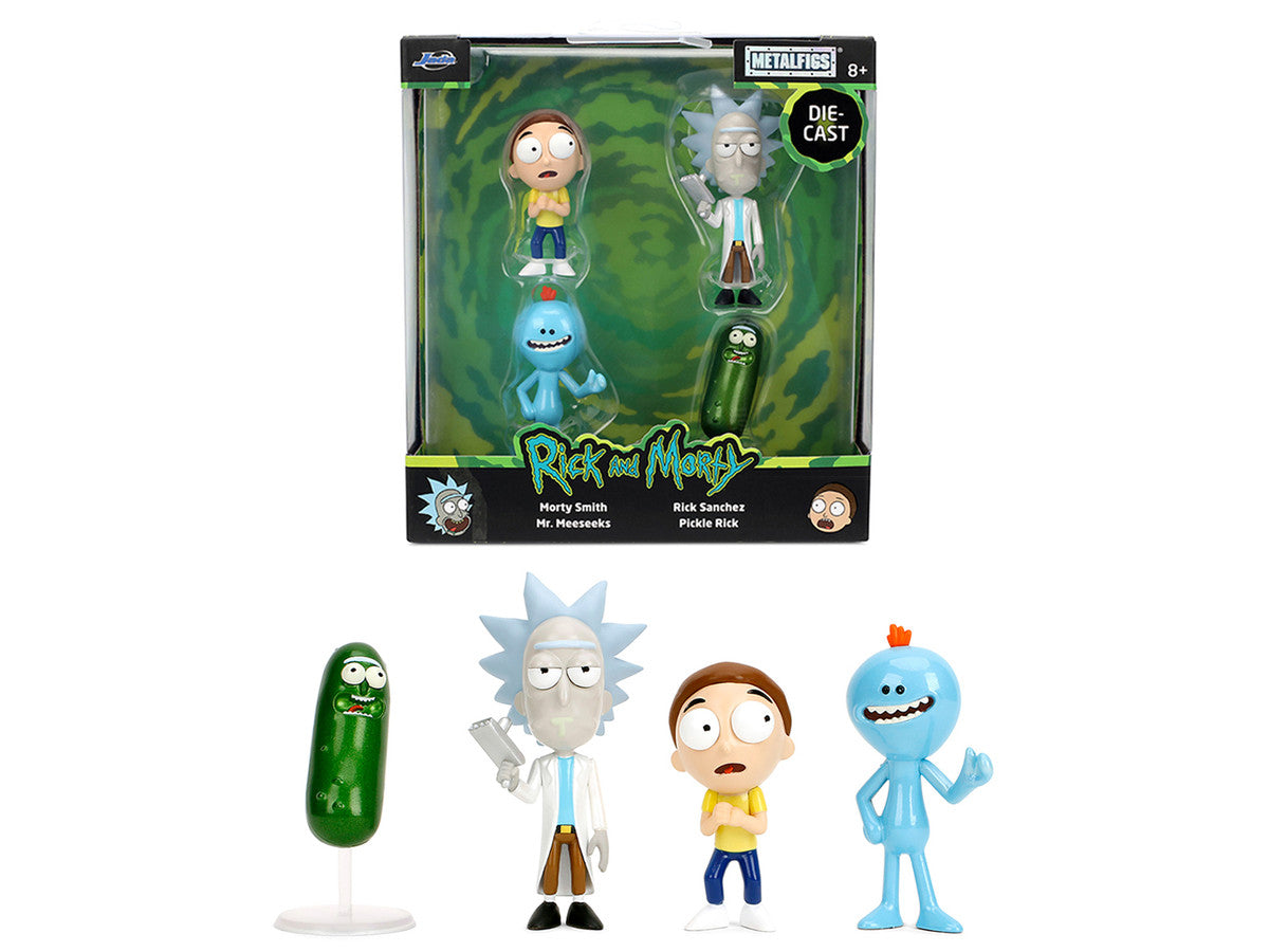 Set of 4 Diecast Figures "Rick and Morty" (2013-Current) TV Series "Metalfigs" Series Diecast Models by Jada Jada