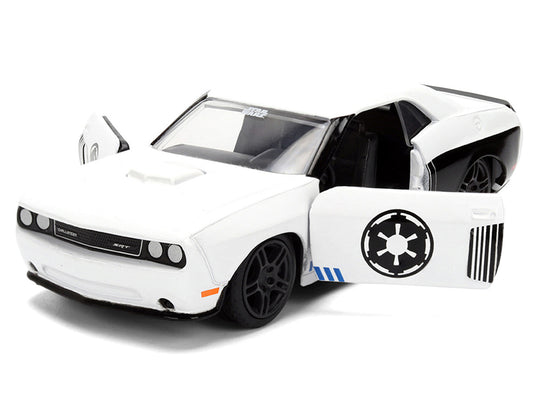 2012 Dodge Challenger SRT8 "Stormtrooper" Livery White with Graphics "Star Wars" Franchise "Hollywood Rides" Series 1/32 Diecast Model Car by Jada Jada