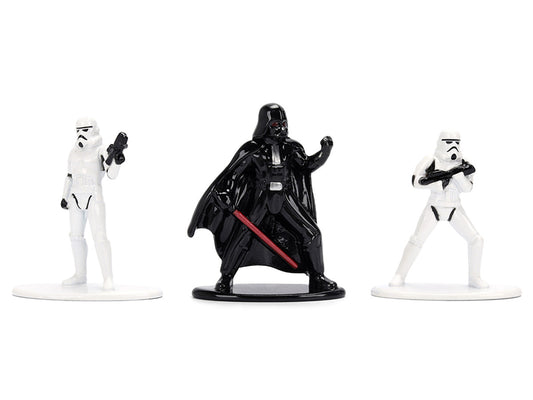 Set of 3 Diecast Figures "Star Wars" Movie Franchise "Nano Metalfigs" Series Diecast Models by Jada-1