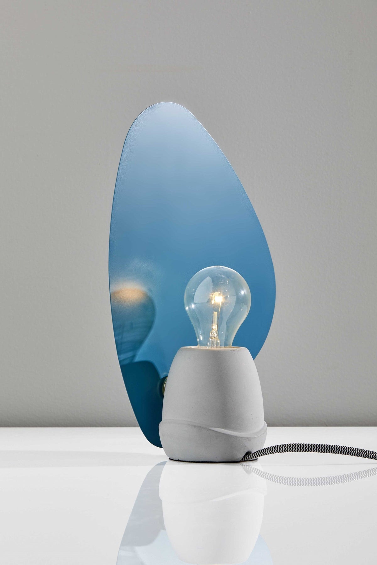 Turquoise Fin Concrete Table Lamp W2B