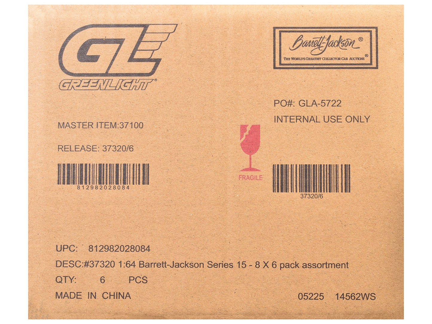 "Barrett-Jackson" Series 15 Set of 6 Cars 1/64 Diecast Model Cars by Greenlight