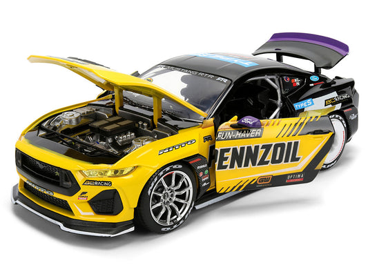 Ford Mustang RTR #88 Chelsea Denofa "Pennzoil" "Formula Drift PRO Championship" (2025) with Lights "RTR Vehicles" Series 1/24 Diecast Model Car by Jada Jada