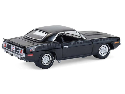 1970 Plymouth 'Cuda AAR Black with Gray Stripes "Barrett-Jackson" Series 16 1/64 Diecast Model Car by Greenlight Greenlight