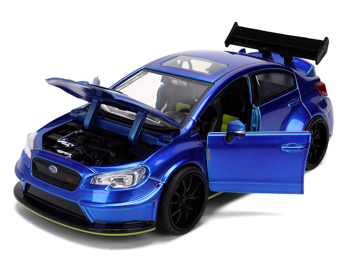2016 Subaru WRX STI Widebody Blue Metallic "JDM Tuners" Series 1/24 Diecast Model Car by Jada Jada
