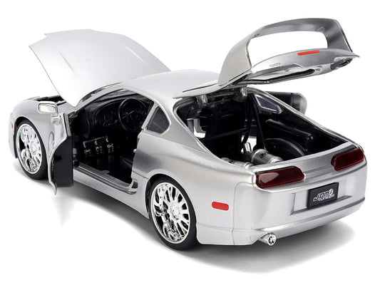 1995 Toyota Supra Silver Metallic "JDM Tuners" Series 1/24 Diecast Model Car by Jada Jada