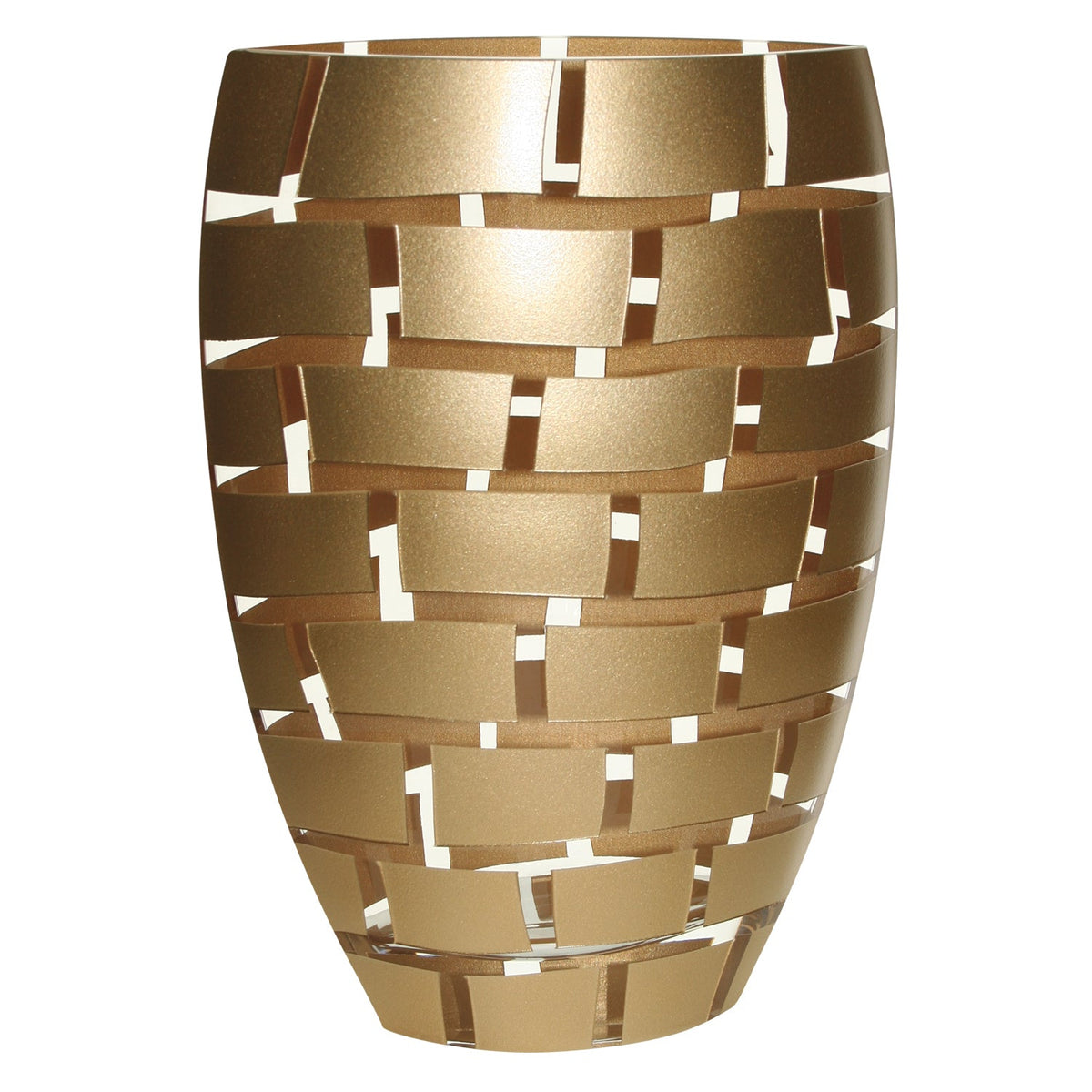 12 Mouth Blown Wall Design Gold Vase W2B