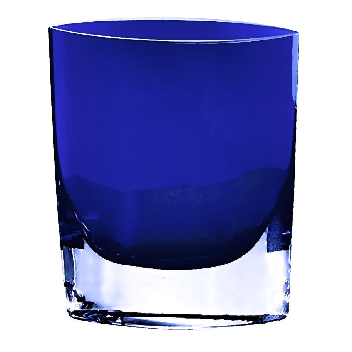 8 Mouth Blown Glass European Made Light Cobalt Vase W2B