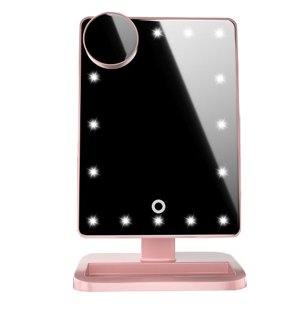 Touch Screen Makeup Mirror With 20 LED Light Bluetooth Music Speaker 10X Magnifying Mirrors Lights LadyShow.Store