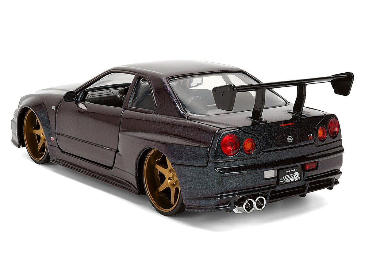 1999 Nissan Skyline GT-R (R34) RHD (Right Hand Drive) Magic Purple Metallic "JDM Tuners" Series 1/24 Diecast Car Model by Jada Jada