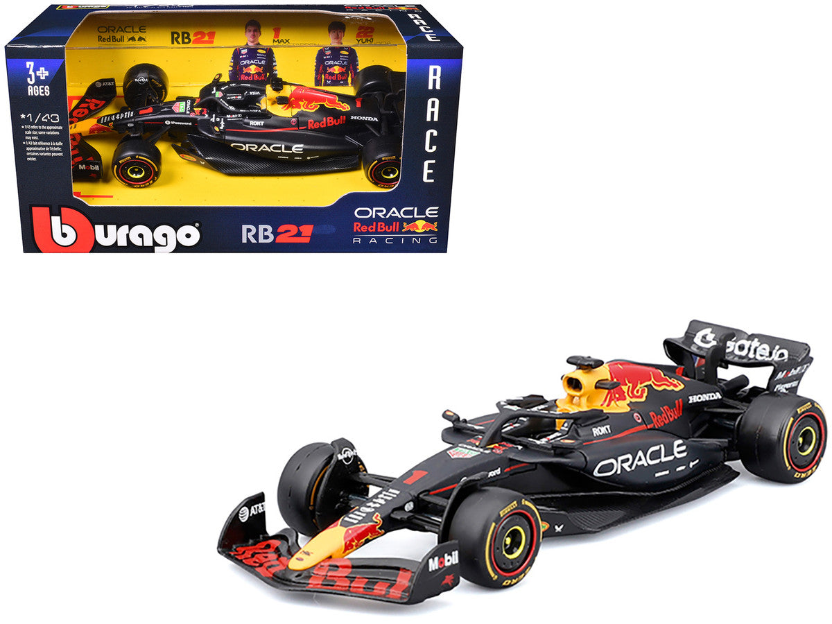 Red Bull Racing RB21 #1 Max Verstappen "Oracle" Formula One F1 World Championship (2025) "Race" Series 1/43 Diecast Model Car by Bburago Bburago
