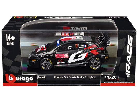 Toyota GR Yaris Rally1 Hybrid #17 Sebastien Ogier - Vincent Landais "Toyota Gazoo Racing WRT" "World Rally Championship" (2024) "Race" Series 1/43 Diecast Model Car by Bburago Bburago