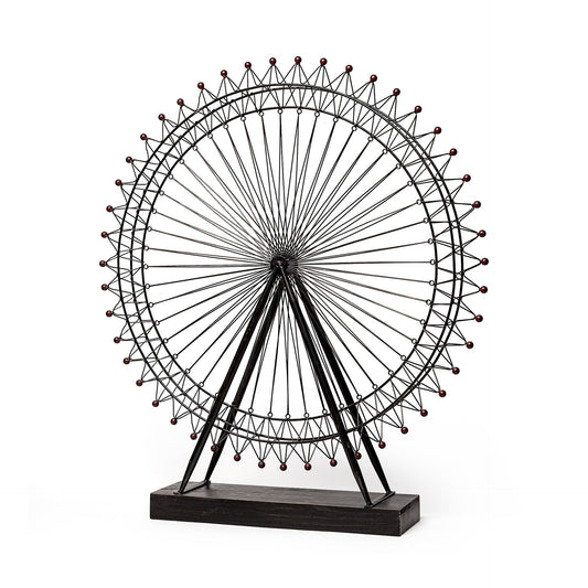 Metal And Wood London Eye Moveable Sculpture W2B