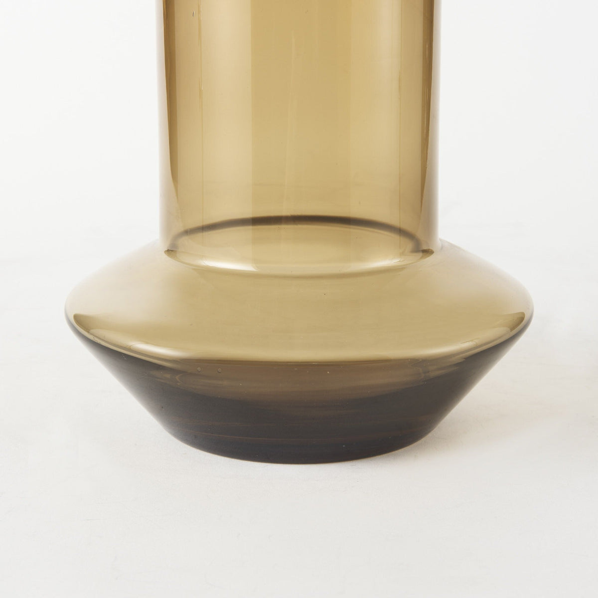 10" Vintage Look Ombre Brown Glass Vase W2B