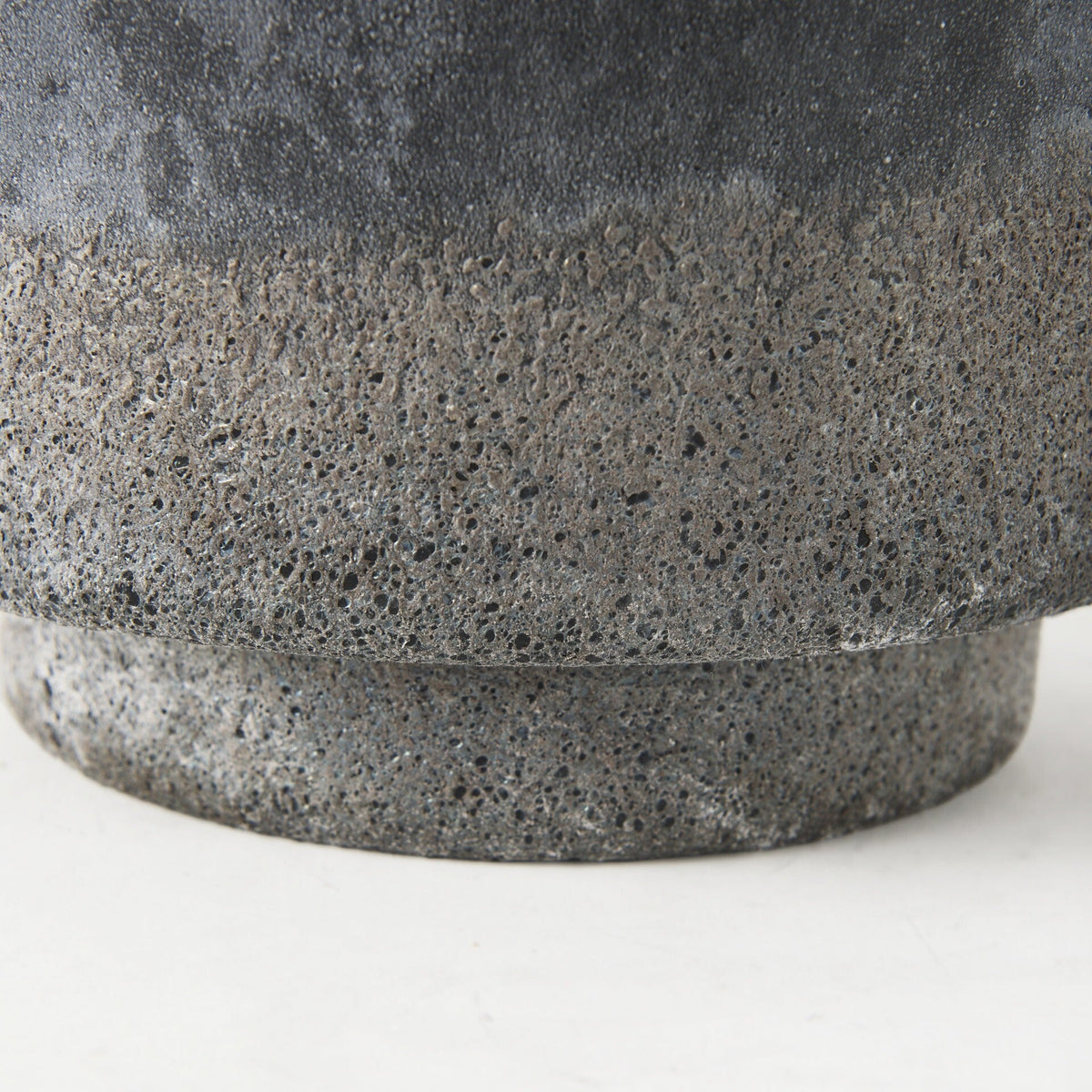 9" Black Brown and Gray Ombre Textured Ceramic Vase W2B