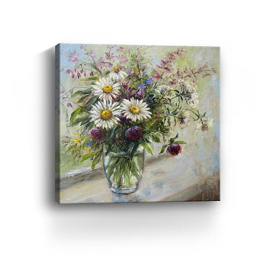 Pretty Vase Of Flowers Unframed Print Wall Art W2B