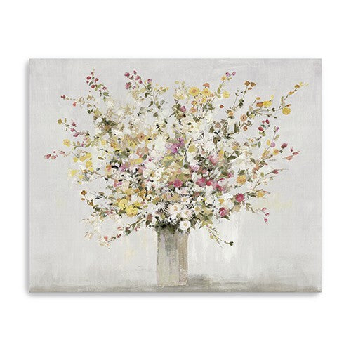 Large Colorful Wildflowers in a Vase Canvas Wall Art W2B