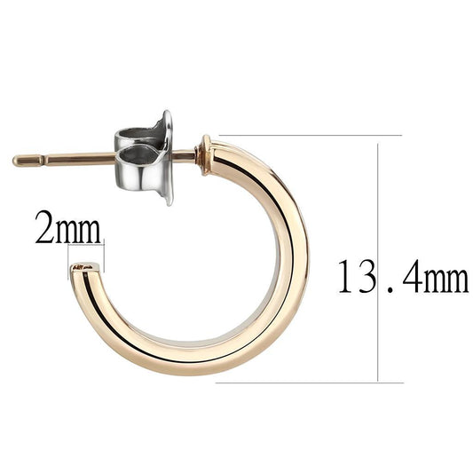 3W1142 - IP Rose Gold(Ion Plating) Brass Earrings with Top Grade Crystal in Metallic Light Gold-1