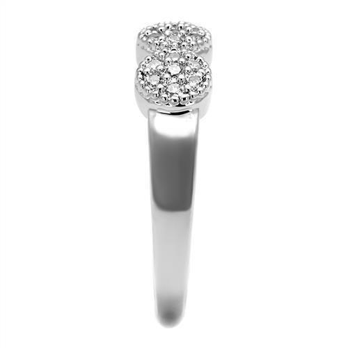 3W1220 - Rhodium Brass Ring with AAA Grade CZ in Clear Alamode