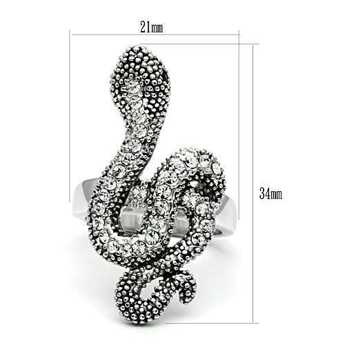 3W236 - Rhodium Brass Ring with Top Grade Crystal in Jet-1