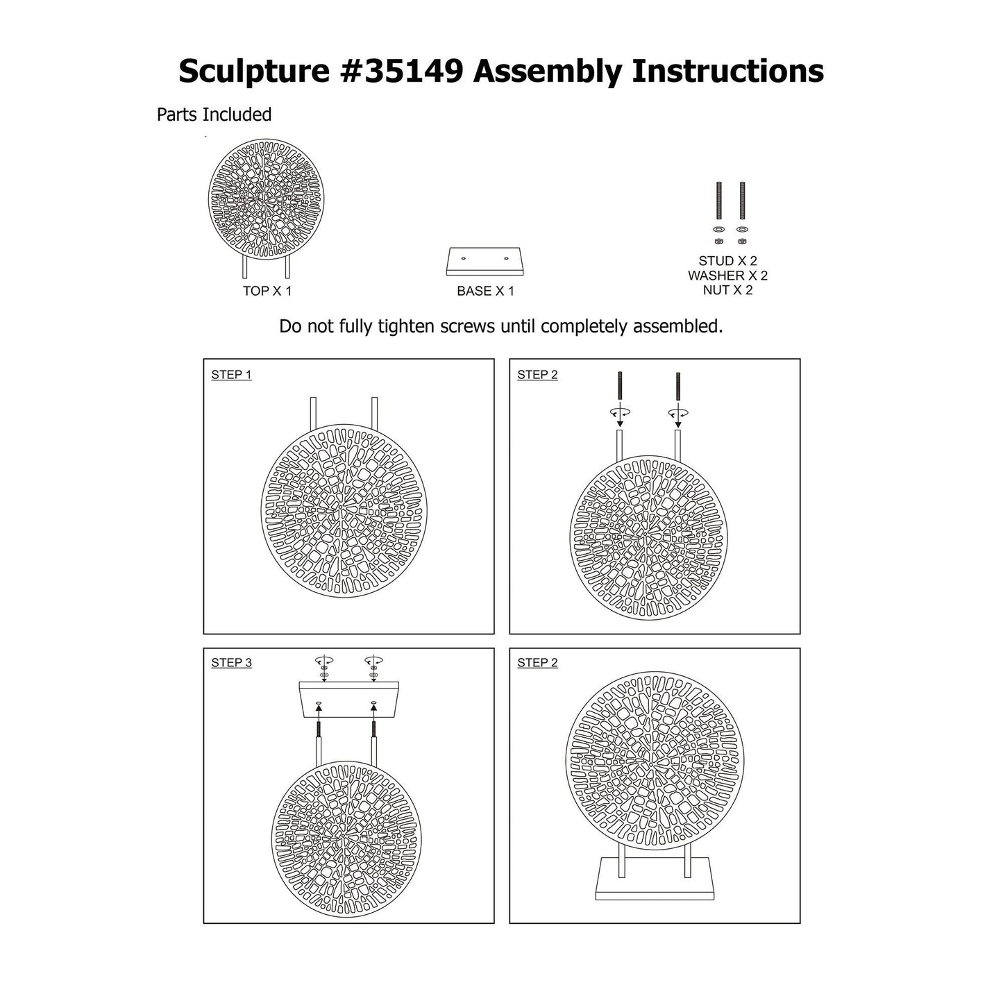 Bronze and Black Abstract Coral Sculpture W2B