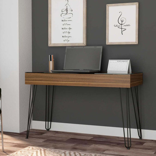 47" Brown and Black Computer Desk W2B