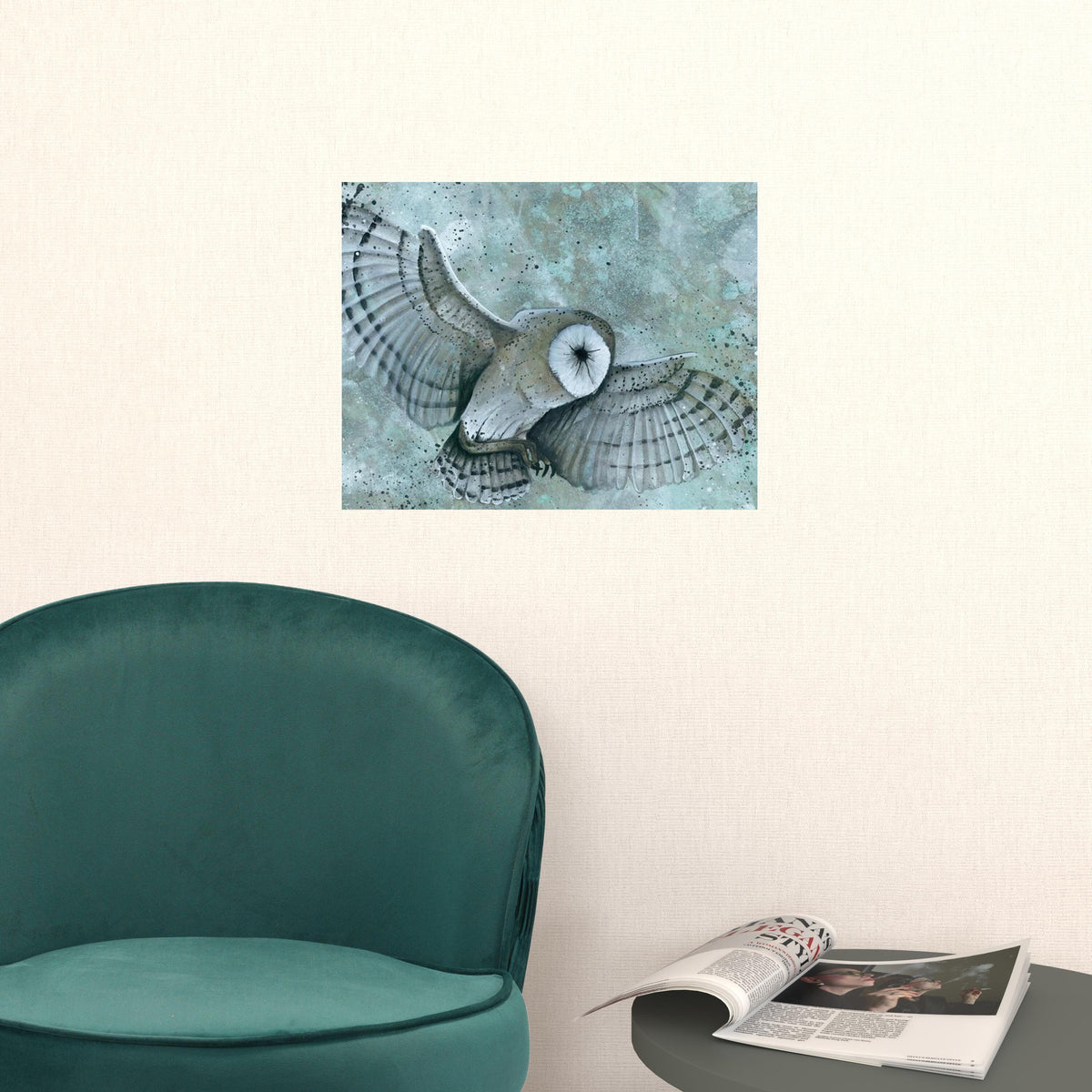 Set Of Two Wildlife 1 White Framed Print Wall Art W2B