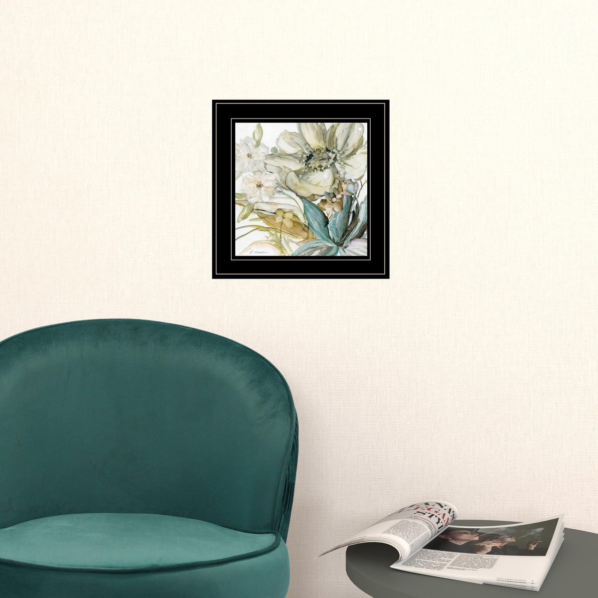 Set Of Two Sea Glass 2 Black Framed Print Wall Art W2B